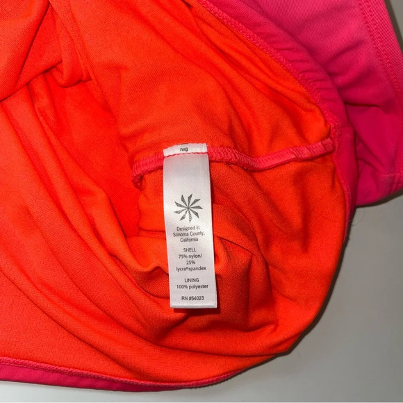 Athleta Hot Pink Halter Triangle Ruched Tankini Swim Top Small Women’s - Picture 9 of 10